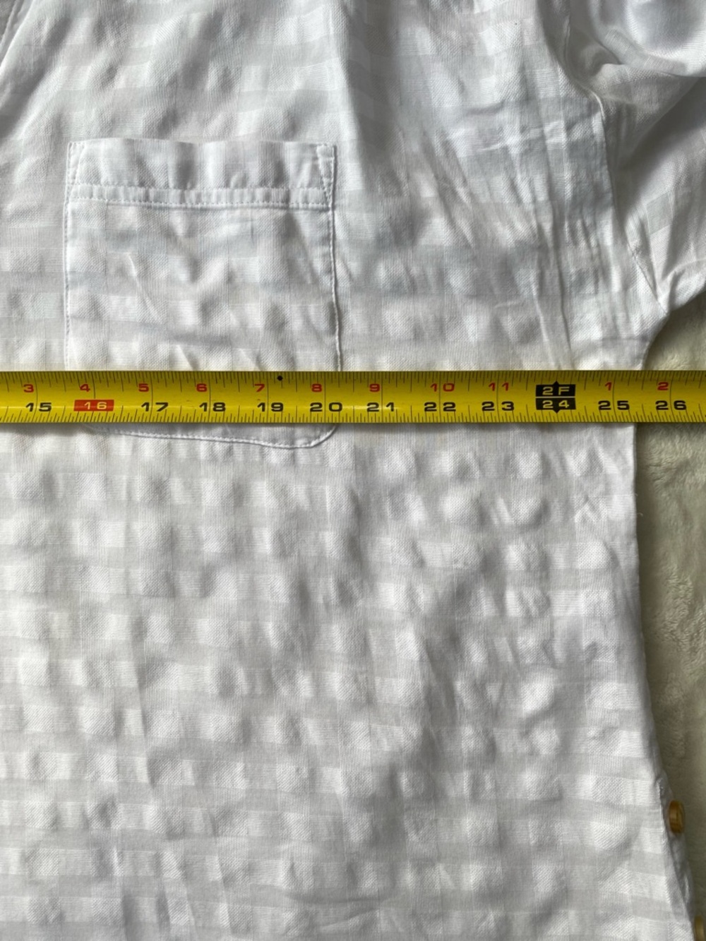 J. Jill White Tonal Check Side Button Tunic - 1X - Picture 8 of 10